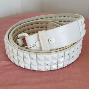 3-Row Metal Pyramid Studded Punk Rock Belt